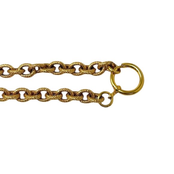 CHANEL Vintage 93A CC Logo Chain Necklace Pendant Gold Black Metal [106385] - Picture 9 of 10